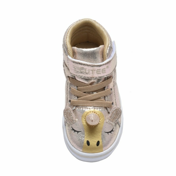 Girls Toddlers Champagne Hi-Top Sneakers - Picture 4 of 7
